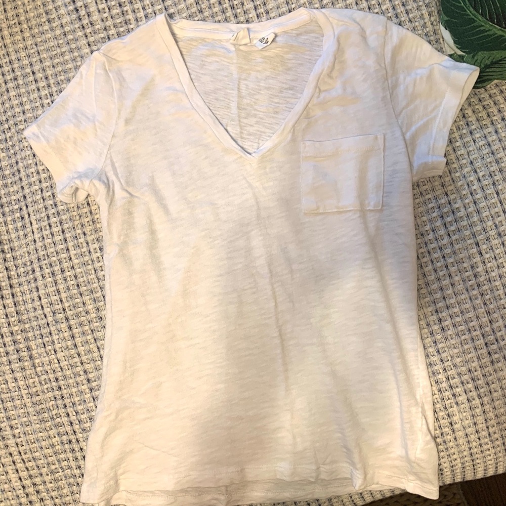 Perfect White T Shirt Cotton V-Neck